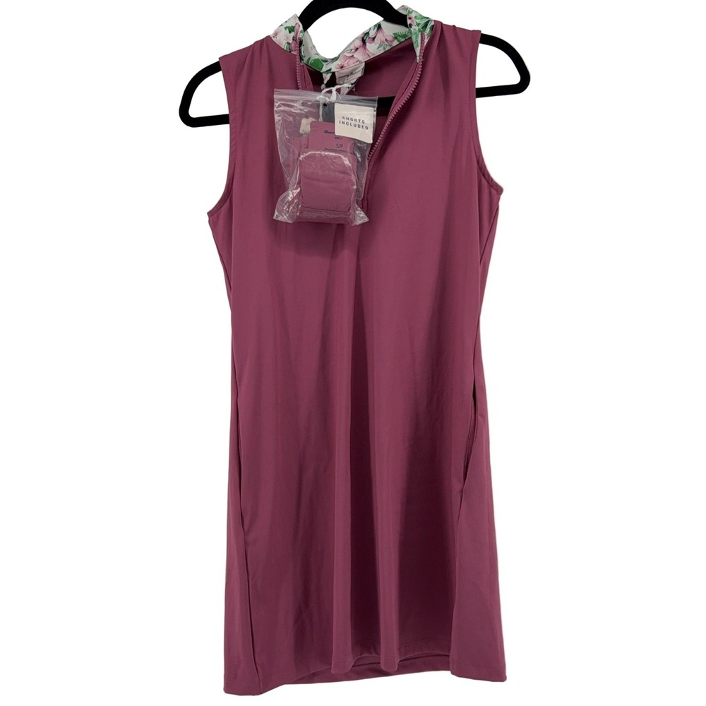 Tommy Bahama Golf Dress Size S Magenta Floral Sleeveless UPF 50